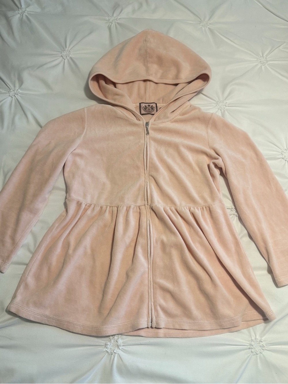 vintage light pink Juicy Couture peplum zipup